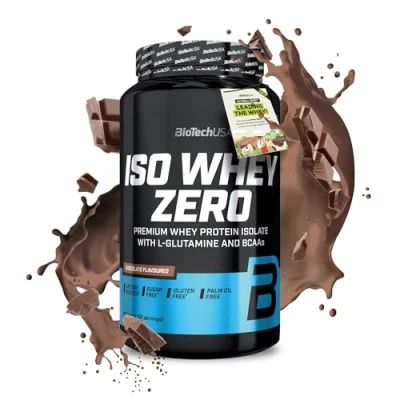 Afbeelding van BioTechUSA Iso Whey ZERO Gluten, Sugar FREE Lactose Reduced Premium Protein Isolate, 908 g, Chocolade