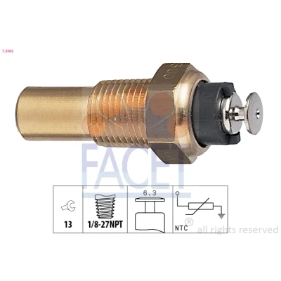 Afbeelding van Sensor, koelvloeistoftemperatuur FACET 7.3005