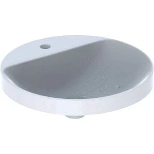 Afbeelding van Geberit VariForm inbouwwastafel rond wit (48 x 48 cm) 1 kraangat,