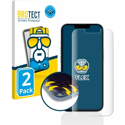 Afbeelding van BROTECT Screenprotector voor Apple iPhone 13 Pro Folie Beschermfolie transparant volledig dekking (2 Stuks)