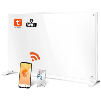 Afbeelding van KESSER® Infraroodverwarming, energiebesparend, infrarood staand apparaat en wandmontage, elektrische verwarming, 550 W, met afstandsbediening, thermostaat app bediening, elektrisch