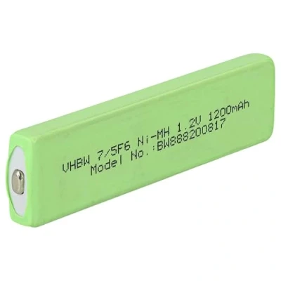 Afbeelding van vhbw Batterijcel vervanging voor JVC BN R1210, R127 CD speler (1100mAh, 1,2V, NiMH), batterij 7/5F6, Button Top