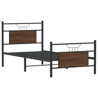Afbeelding van vidaXL Bedframe zonder matras bewerkt hout bruin eikenkleur 80x200 cm