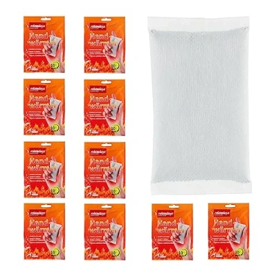Afbeelding van Relaxdays handwarmers voor handschoenen en jaszakken set winter 10 uur lang warm Pak van