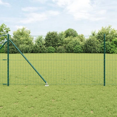 Afbeelding van vidaXL Euro Fence Set van 2 Groen Metaal 25 x 1.0 m Uitbreidbaar