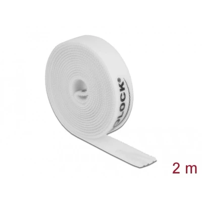 Afbeelding van Delock klittenband op rol L 2 m x B 15 mm wit