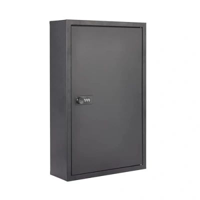 Afbeelding van safes uk Wandgemonteerde sleutelkast Combinatieslot Beveiligingsopbergdoos met 50 haken Afsluitbare veilige metalen kluis De sleutelloze sleutelkluis