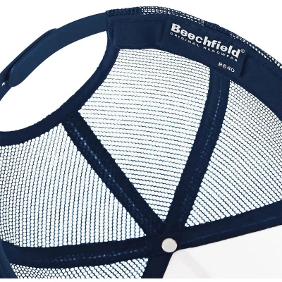 Afbeelding van Beechfield Heren Half Mesh Trucker Cap / Hoofddeksel (Franse marine/Franse marine)