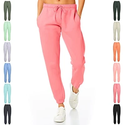 Afbeelding van Light and Shade LSLPNT006 dames joggingbroek met zacht gevoel, maat XL, roze