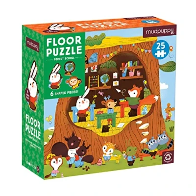 Afbeelding van Forest School 25 Piece Floor Puzzle with Shaped Pieces