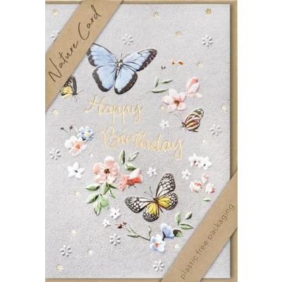 Afbeelding van bsb verjaardagskaart Nature Card duurzame kaarten voor verjaardag verjaardagskaarten met envelop vrouwen en mannen wenskaart 11,5 x 17 cm