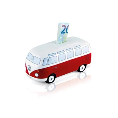 Afbeelding van Volkswagen T1 Bus spaarpot Rood Schaal 1:22