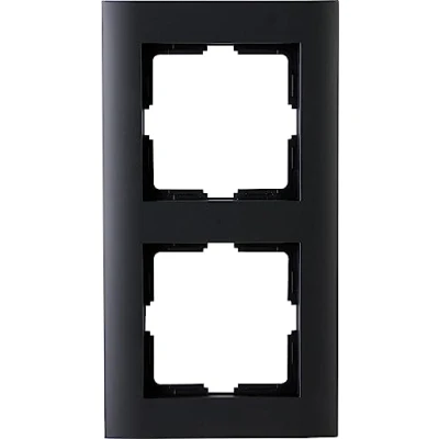Afbeelding van Kopp Athenis 2 voudig afdekframe, zwart, mat oppervlak, 402650069