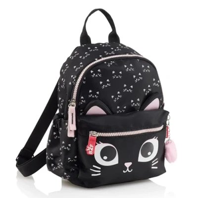 Afbeelding van Back2Fun Mini 2 Comp. kat B2F rugzak unisex kinderen 195 x 95 265 mm, Zwart, mm