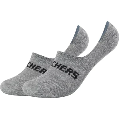 Afbeelding van Skechers 2PPK Mesh Ventilation Footies Socks SK44008 9300, Unisex, Grijs, Sokken, maat: 43 46