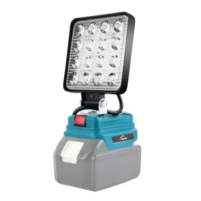 Afbeelding van AUTOJARE Acculamp van 4 inch voor Makita, 18 V, 48 W, draadloze led werklamp, accu, 3200 lumen, draagbare schijnwerper, bouwplaatslamp autoreparatie, thuisverlichting, camping, vissen, (geen