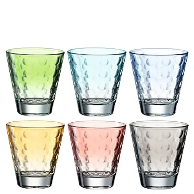 Afbeelding van Leonardo Waterglazen Optic Pastel 215 ml 6 Stuks
