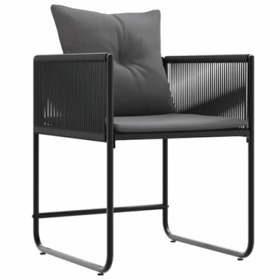 Afbeelding van vidaXL Tuinstoelen Set van 4 Zwart, Anthraciet