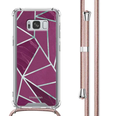 Afbeelding van Samsung Galaxy S8 Hoesje Kunststof iMoshion Softcase/Koordhoesje/Backcover Bordeaux Graphic Telefoonhoesje