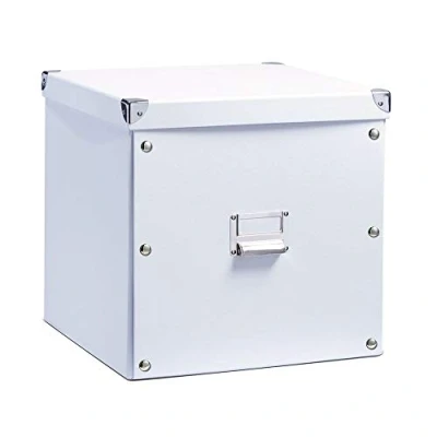 Afbeelding van Zeller Present Opbergbox met deksel 33x33x32 cm wit 17620 Opvouwbaar