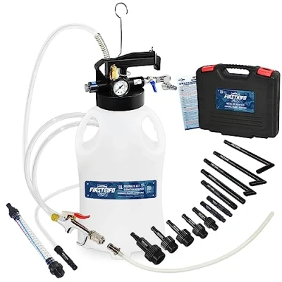 Afbeelding van FIRSTINFO A1135NEU 10 liter Versnellingsbakolie vulgereedschap Pneumatische modus met 14 ATF adapters Olie extractor en verdeler
