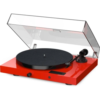 Afbeelding van Pro Ject E1 Jukebox Platenspeler met Bluetooth input, (voor) versterker en ontvanger Analoog HiFi Stereo Rood
