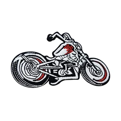 Afbeelding van Finally Home Motorfiets Biker strijkplaatje patch om op te strijken voor lederen vesten patches, opstrijkmotieven