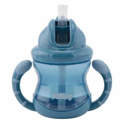 Afbeelding van Nuby Flip It Rietjesbeker Blauw 240ml