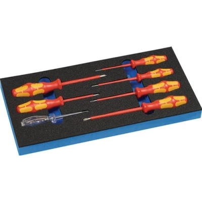 Afbeelding van Wera Gereedschapsmodule 7 delig 1/3 module sleuf / PH VDE sl.PH spann.tester. 1 stuk S4000871290