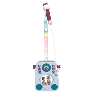 Afbeelding van Frozen Karaoke, twee microfoons, met licht en geluiden, meerkleurig (Lexibook K140FZ)