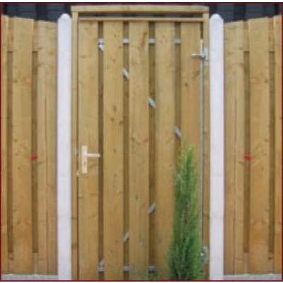 Afbeelding van Intergard Tuinpoort op poortframe grenen verstelbaar incl. dag en nachtslot 100x180cm
