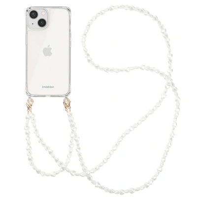 Afbeelding van Apple iPhone 13 Hoesje Kunststof imoshion Backcover met koord/Hardcase/Koordhoesje Transparant Telefoonhoesje