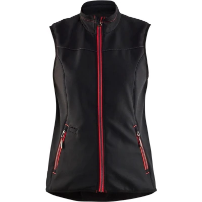 Afbeelding van Blaklader Dames softshell bodywarmer 3851 2516 Zwart/Rood