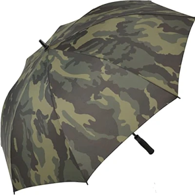 Afbeelding van iX brella Super Mini zakparaplu met groot dak 94 cm camouflage, olijfgroen, Taschenschirm mit Etui, handopener
