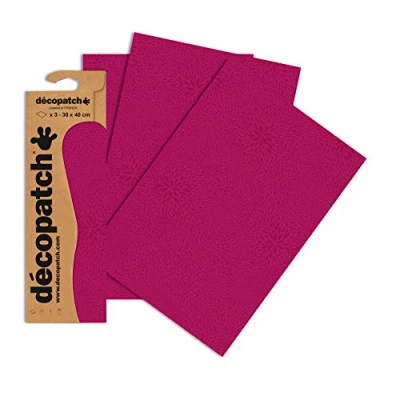 Afbeelding van Decopatch Papier No. 653 (roze verfspoel, 395 x 298 mm) 3 pack