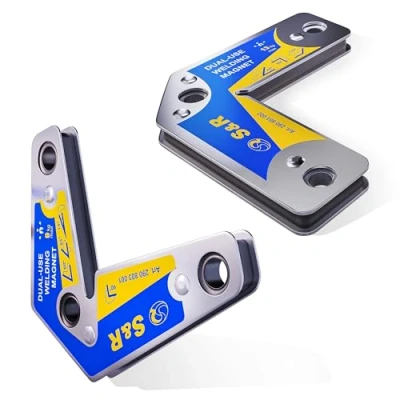 Afbeelding van S&amp;R Lasmagneet set 2 dlg. hoek 15 45 60 90 120 135 165, montagehulp lashoek magneet met hoge houdkracht