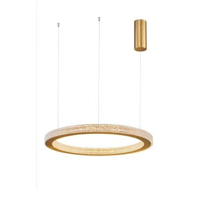Afbeelding van Nova Luce, Hanglamp, FIORE LED hanglamp goud 60W warm wit 120x60cm dimbaar 9285610 (3530 lm)