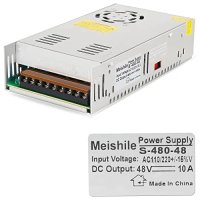 Afbeelding van Trafo DC 48V 10A 480W Schakelvoeding 230V AC Voeding 48Volt Transformer Industriële Adapter 7/5A LED Lichtbalk Sensoren Systeem Lamp Servos Ultrasone verstuiver Motor PSU SMPS 110V/220V