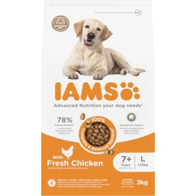 Afbeelding van 3x Iams Dog Senior Large Kip 3 kg