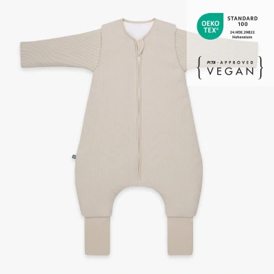 Afbeelding van emma &amp; noah slaapzak met voetjes Essential Beige