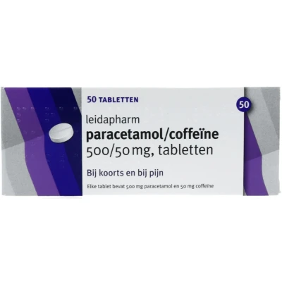 Afbeelding van Leidapharm Paracetamol / Coffeine 500 mg 50 tabletten