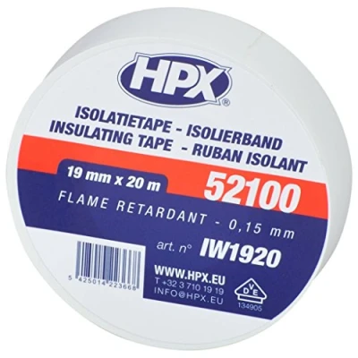Afbeelding van HPX isolatietape wit 19mm x 20 meter
