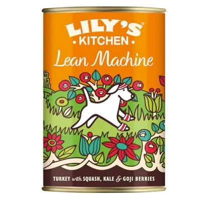 Afbeelding van Lily&#039;s Kitchen Natuurlijke Volwassen Hondenvoer Natte blikken Lean Machine Kalkoen &amp; Squash Complete Maaltijdrecepten (6 x 400 g)