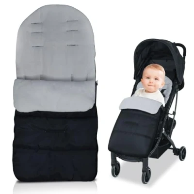 Afbeelding van TYBYBB voetenzak kinderwagen winter, buggy, universele babyvoetenzak, baby, winterzak, met ritssluitingen, waterdicht, winddicht, voor de meeste kinderwagens