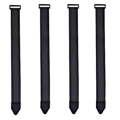 Afbeelding van Upbeat Gordelband, klittenband, 61 x 5 cm (4 stuks), elastische banden met multifunctionele klittenbandsluiting voor fiets, broekbescherming, bagage, yogamatten, camping, slangen, kabels