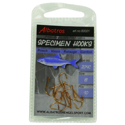 Afbeelding van Albatros Haak Specimen Voorn 204c 10 stuks Enkele Witvis