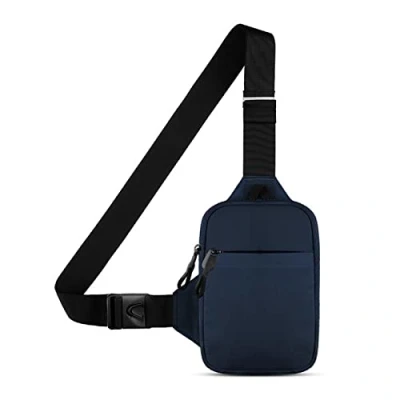 Afbeelding van DONGKER Sling crossbody bag, waterdichte schoudertas, backpack voor mannen en vrouwen die outdoorsporten wandelen (S, blauw)
