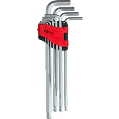 Afbeelding van KS Tools 151.4920 Haakse inbussleutelset met kogelkop, XL, 10 dlg, inchmaten