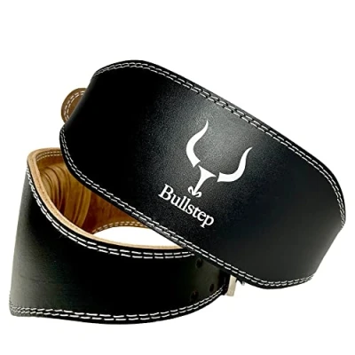 Afbeelding van Bullstep Gewichtheffen riem Mannen en Vrouwen, Bodybuilding riem, Dikke Lederen Lendengordel voor Gym lifting, Powerlifting, Training (L)