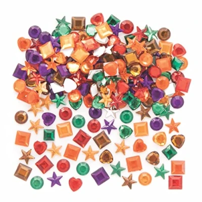 Afbeelding van Baker Ross FE628 Zelfklevende herfst Acryl Steentjes pak van 200, Benodigdheden Kaarten Maken, Versieringen voor Knutselwerkjes, Knutselbenodigdheden Kinderen